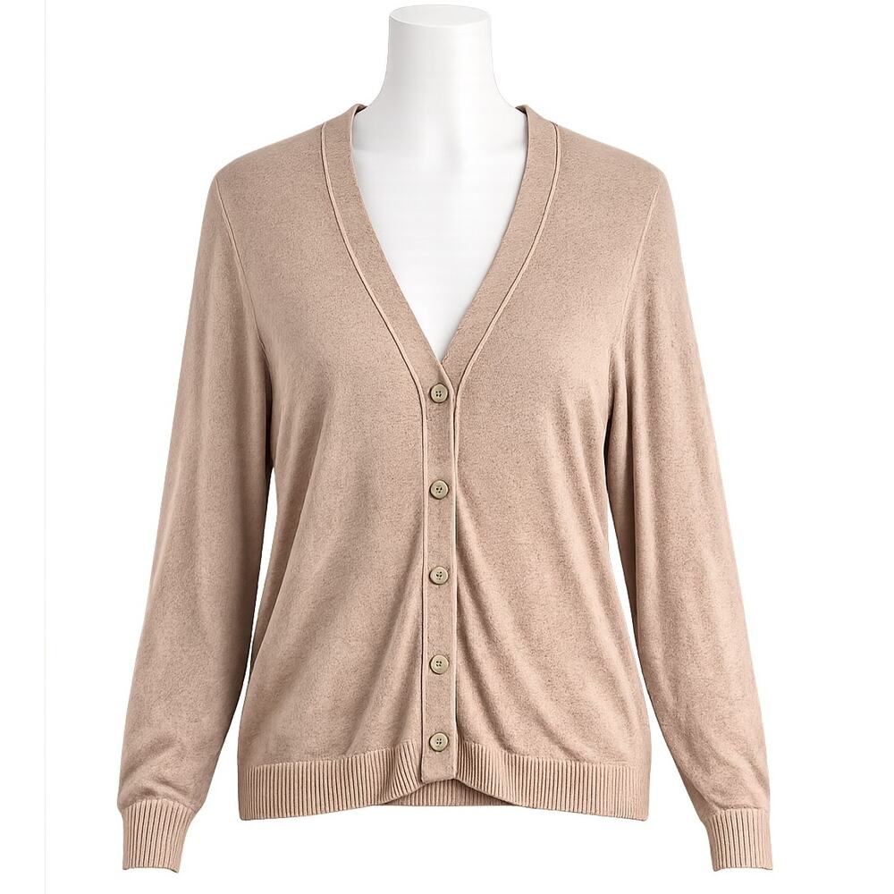 Splendid Cashblend Soft Knit Cardigan – Heathered Oat - Size M